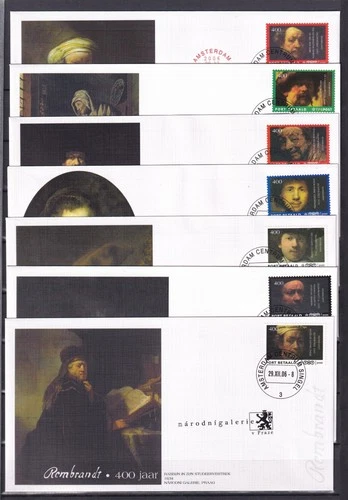 [G191803] Art Rembrandt Netherlands Nice Lot First Day Covers UNG