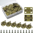 100 Pieces Small Hinges for Wooden Box Bronze Mini Hinges Tiny Hinge for Jewe...