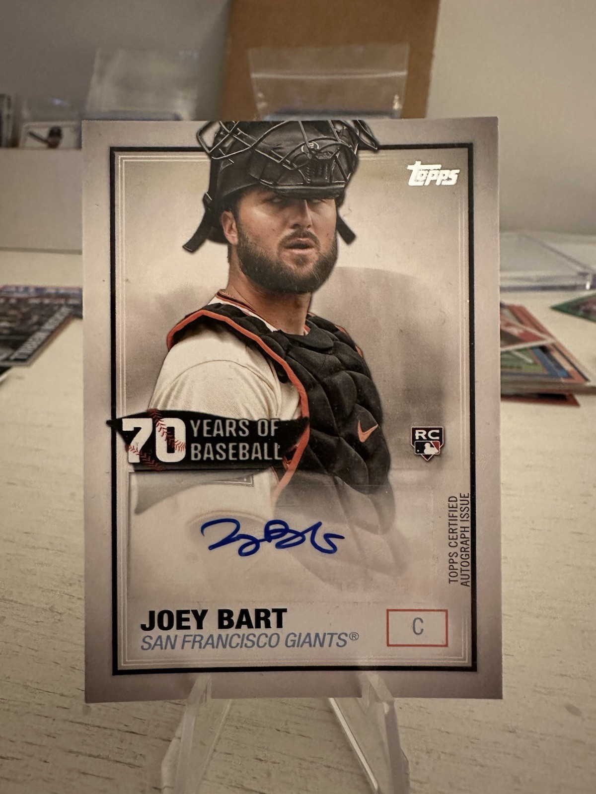 Joey Bart 2021 Topps Series 1 Auto 70 Years Giants Pirates