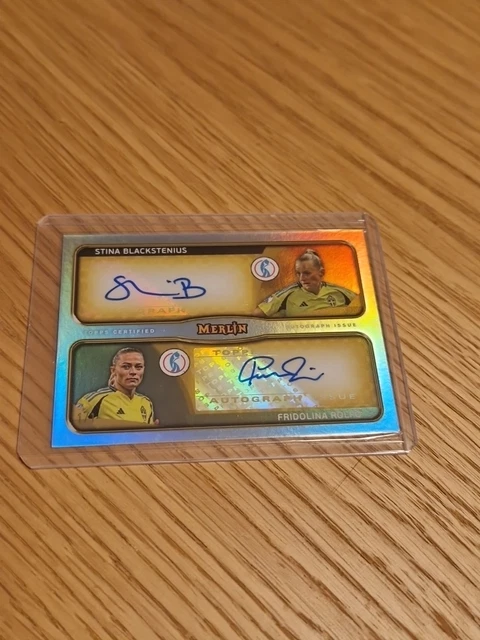 Topps Merlin Women's Euros Stina Blackstenius And Fridolina Rolfo Dual Auto 1/1