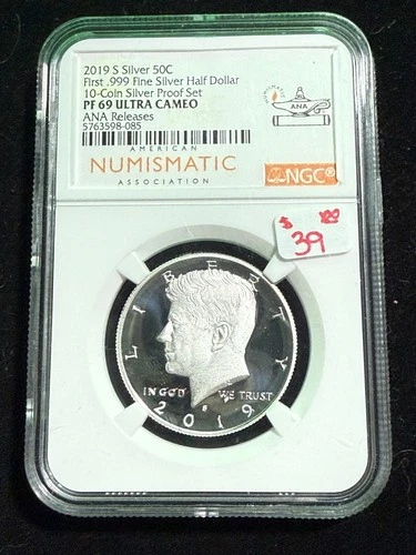 2019 S SILVER KENNEDY HALF DOLLAR NGC PF 69 ULTRA CAMEO