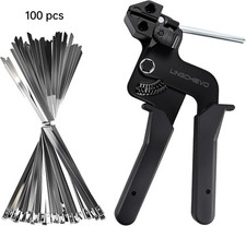 Heavy Duty Metal Zip Tie Gun Kit Tool Set With 11.7 Stainless Steel Cable Ties