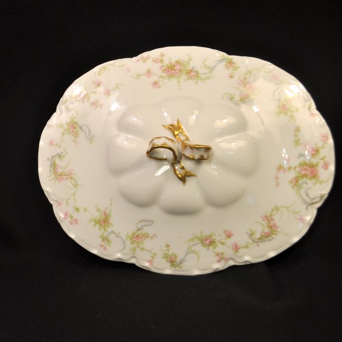 Haviland Bowl Covered Vegetable The Princess1894-1931 Pink Green Floral Gold - Picture 9 of 12
