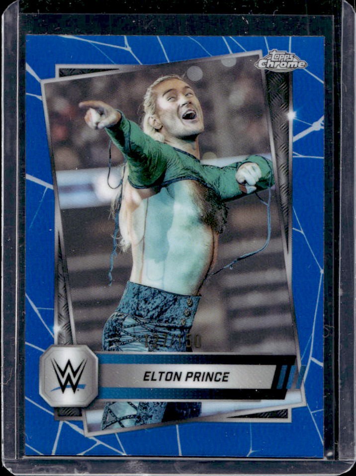 2025 Topps Chrome WWE Elton Prince Blue Refractor #/150