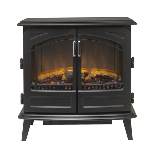 Dimplex Electric Stove Heater Fire Classic Style Log Effect Black Matt LED 2kW - Picture 2 of 4