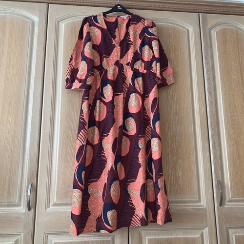 White Stuff Midi Dress 18p Bnwot Gorgeous Dress Abstract Print