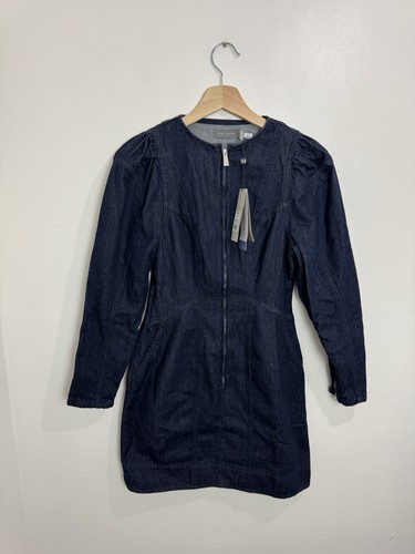 Mint Velvet Puff Sleeve Denim Mini Dress UK 8 New With Tags 