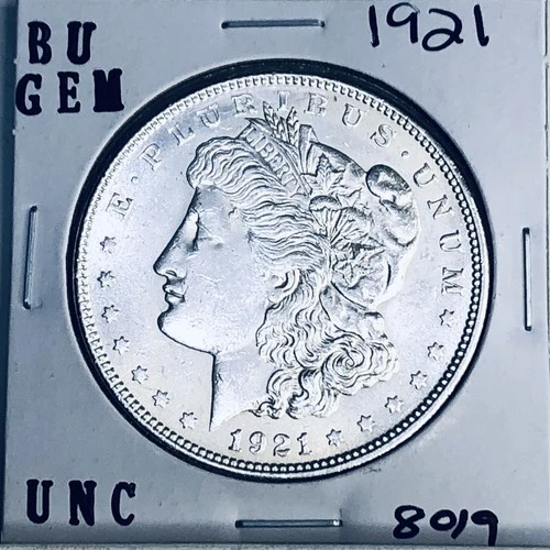 1921 BU GEM MORGAN SILVER DOLLAR UNC MS+++ U.S. MINT RARE COIN 8019