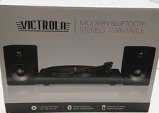 Victrola Modern Bluetooth Stereo Turntable ITUT420 Black New Open Box