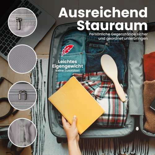 Koffer Reisekoffer Hartschalenkoffer Travel Trolley Rollkoffer Handgepäck M-L-XL - Bild 12 von 25