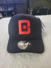 Decky Original Snapback Hat Black With Red Logo New With Tags Mesh Trucker