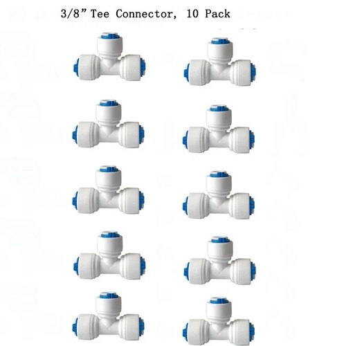 10 50 PCS Quick Connector 1/4” 3/8“ Tee Push in Tube Fitting for Purifier water - Picture 29 of 33