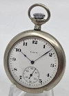 1918 Elgin Grade 315 12s 15j Silver Tone Pocket Watch Antique