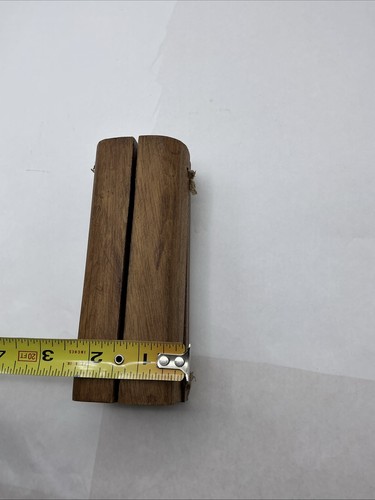 "Tríptico vintage de madera hecho a mano plegable cristiano católico talla 6"" de alto" - Imagen 15 de 15
