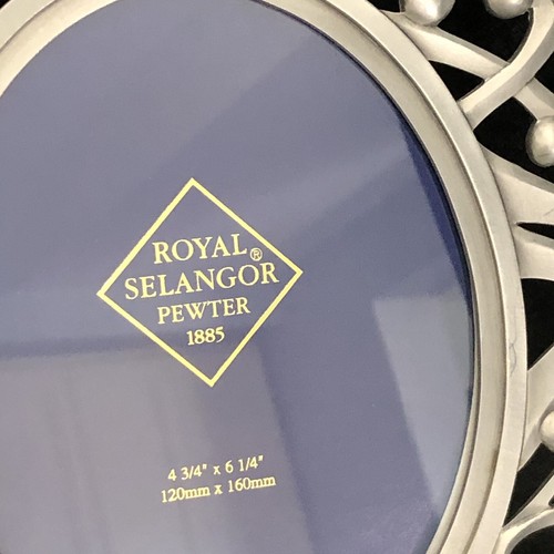 Royal Selangor Pewter Oval Photo Picture Frame Home Décor - Picture 10 of 11