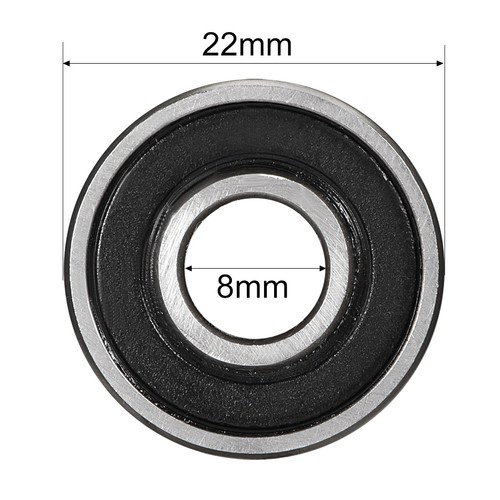 608-2RS Ball Bearings Double Sealed 8mmx22mmx7mm High Carbon Steel Z1 8pack - Picture 4 of 4