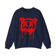 Ren Gill Red Dripping Sick Boi on Black Crewneck Sweatshirt Fan Merch RENegade