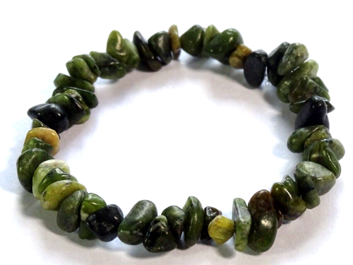 PERIDOT HEALING CRYSTAL CHIP BEAD BRACELET