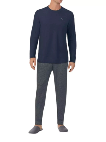 Tommy Bahama Men’s 2-piece Relaxed Fit Logo Embroidered Lounge Set - Picture 8 of 21