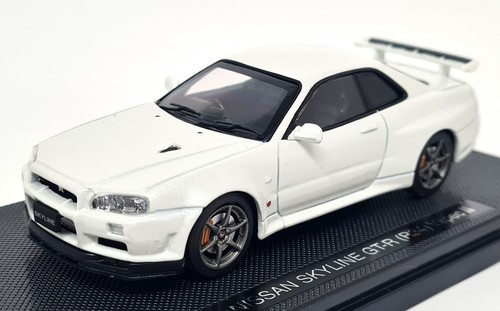 Ebbro 1/43 Nissan Skyline GT-R R34 V Spec II White Diecast Scale Model Car - Picture 4 of 8