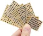 6 Sheets Small 0.12 inch Alphabet Number Stickers Mini Letters Stickers Glitt.