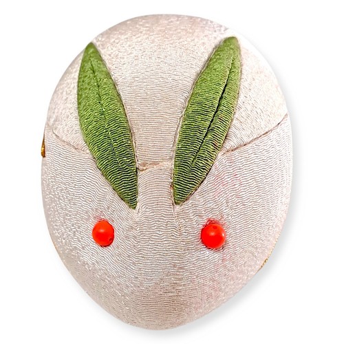 Japanese Kimekomi Doll Zodiac Rabbit Bunny Craft Pink Ornament Lucky Decor R15 - Picture 2 of 11