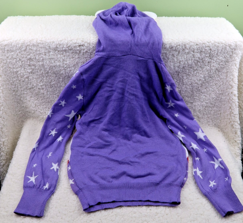 Well Worn Girls Unicorn Holiday Hooded Sweater Size XS Purple Hoodie - Picture 2 of 4