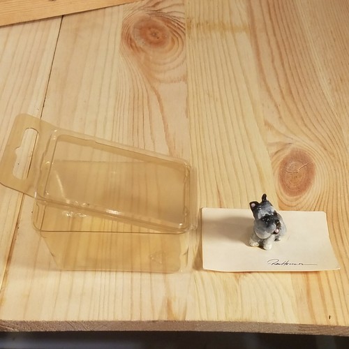 Rare New In Box Ron Hevener's Miniature Schnauzer Dog Figurine Vtg - Swanky Barn - Picture 10 of 12