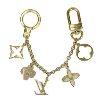 LOUIS VUITTON M65111 バッグチャーム LOUIS VUITTON M65111 Chain Fleur Do Monogram Bag Charm Gold