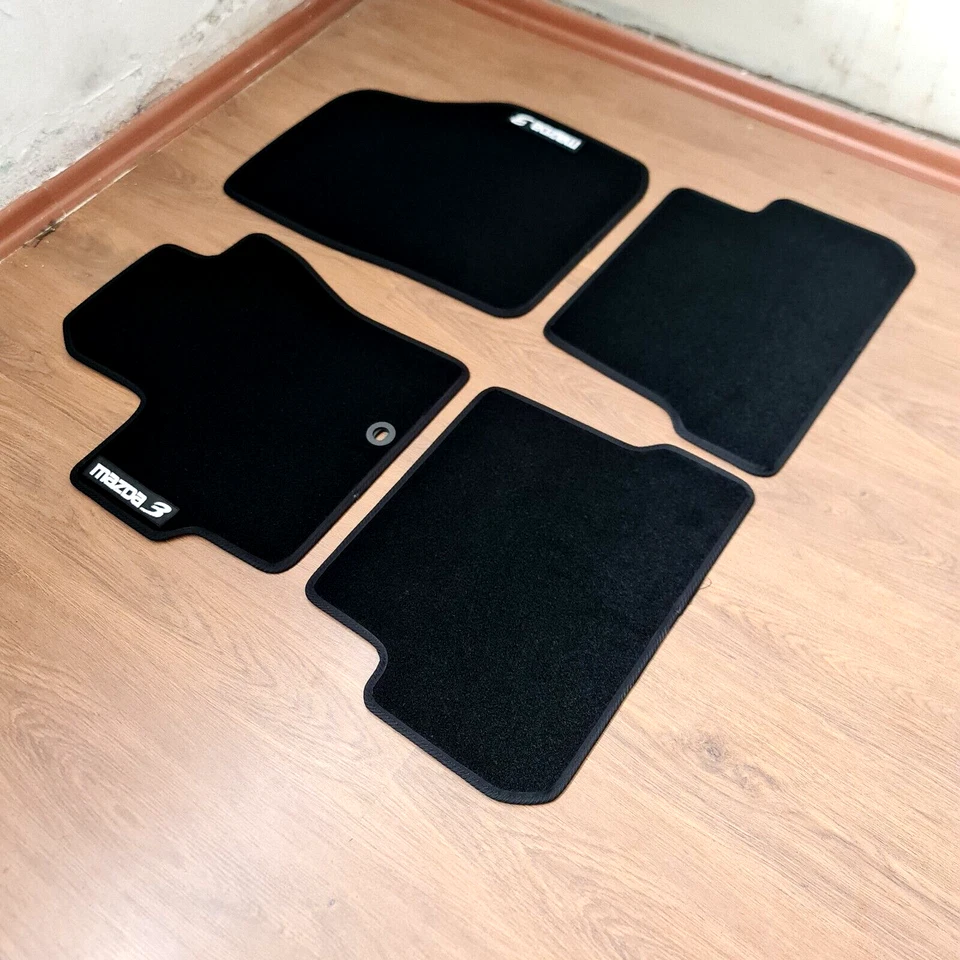 for Mazda 3 2004-2009 Car Floor Mats Velour Black Carpet Rugs Waterproof Liners - Изображение 3 из 4