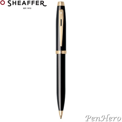 Sheaffer 100 Gloss Black GT Ballpoint Pen 9322-2
