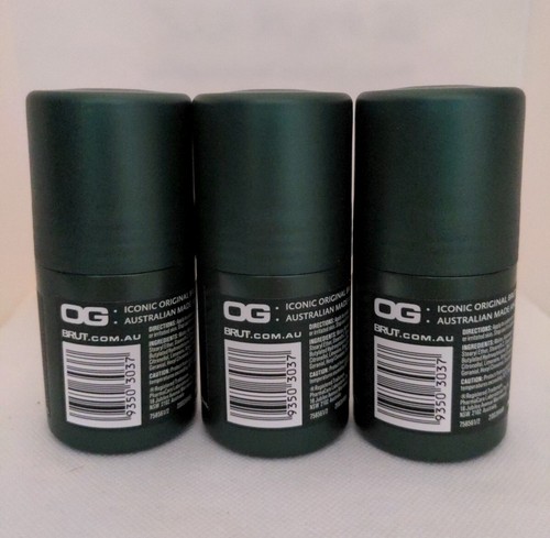 3x Brut Original Anti-Perspirant Deodorant Roll-On 50mL Dry 24HR Performance - Picture 3 of 4