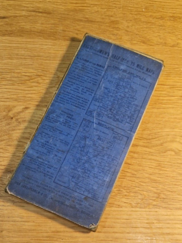 Bartholomews Ordnance Survey 1/2" #13 Early Undated Cloth Map Nottingham Derby - Picture 3 of 5