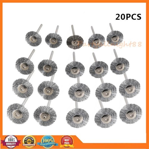 20x Rundbürsten Edelstahl Drahtbürste 22mm für Dremel Proxxon Mini Schleifer - Bild 1 von 5