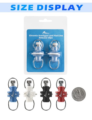 BLUEWING 2pcs Zirconia Outrigger and Flat Line Release Clip (Patent Pending) - Picture 14 of 28