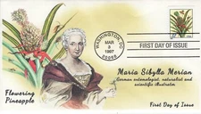 AO-3129, 1997, Maria Merian Prints, First Day Cover, Add-on Cachet, Standard Pos