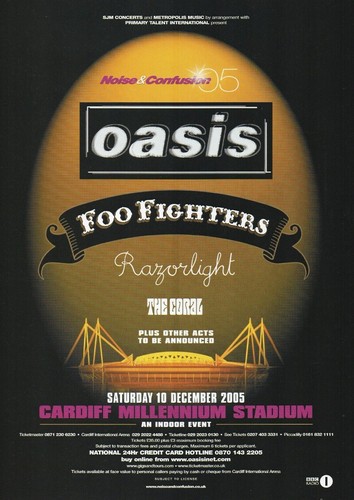 Oasis - Cardiff Millennium Stadium 10. Dezember 2005 - Magazinanzeige in voller Größe
