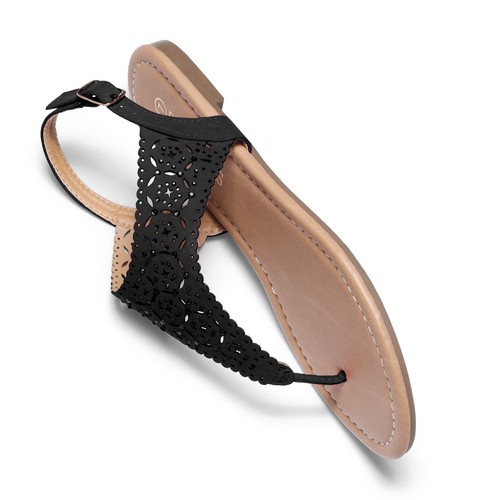 Womens T-Strap Thong Gladiator Strappy Summer Flat Flip Flop Sandals Shoes Size - Picture 6 of 62