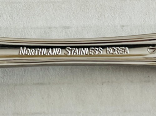 Oneida Northland Stainless Caroline 6 Oval Soup Spoons 7” Glossy Floral - Picture 4 of 4