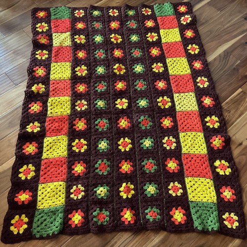 Schönes handgefertigtes Granny Square Afghan MCM 58 x 42 - Bild 2 von 6