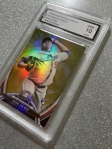 2013 BOWMAN PLATINUM HYUN JIN RYU GOLD ROOKIE #96 PGA 10 GEM MINT CSTORE RC READ - Picture 2 of 4