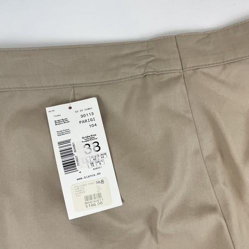 Neu mit Etikett Bianca polierte Hose Parigi Kiesel normale Passform khaki Hose Größe 38 US 8 185 $ - Bild 11 von 12