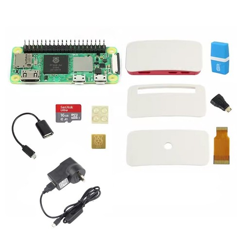 Raspberry Pi Zero 2 WH Starter Kit Power Supply Case 16gb SD Card Heatsink - 第 1/8 張圖片