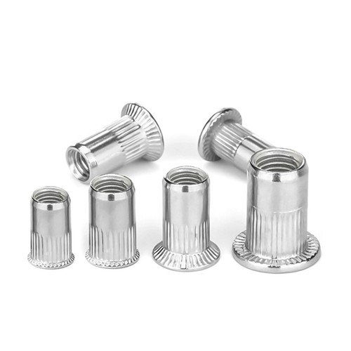 M3 M4 M5 M6 M8 M10 M12 Flange Nutserts Rivet Nut Rivnut Nutsert Stainless Steel - Picture 1 of 24