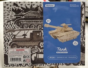 Robotime Rowood Series Tank Military Models 47-Piece 3-D Puzzle JP234