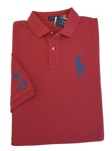 POLO RALPH LAUREN BIG&TALL GRÖSSE XLT PONY POLOSHIRT hellrot
