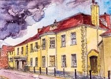 English Village Landscape Art Instant DOWNLOAD UK Landscape Wall Décor You Print