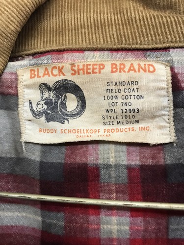Vtg Black Sheep Brand Hunting Jacket Pockets Standard Field Coat Brown Orange M - Picture 2 of 10