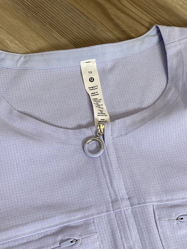 Lululemon Woven Air Zippered Jumpsuit In Pastel Blue Sz 12 NEW WITHOUT TAGS - Picture 8 of 11