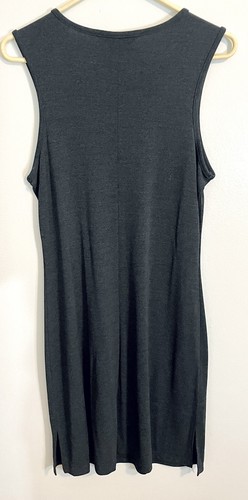 EXPRESS WORLD BRAND WOMENS CHARCOAL GRAY STRETCH SHEATH SLEEVELESS DRESS - Picture 2 of 3